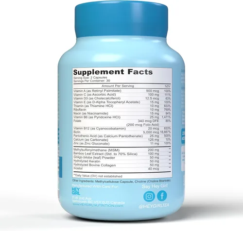Miniatura 2 de Vitaminas para el cabello para ayudar a adelgazar y caer – Suplemento capilar para hacer crecer el cabello más rápido, más fuerte y tener una piel