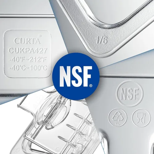 Miniatura 6 de CURTA Juego de estante de especias comercial, certificado NSF, estante organizador inclinado de policarbonato con bandeja de 3 1/6 y 6 pulgadas