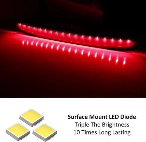 Miniatura 3 de iJDMTOY OEM Spec lente ahumada completa LED tapa del maletero tercer conjunto de barra de luz de freno compatible solo con Audi TT Coupe 2008-2015