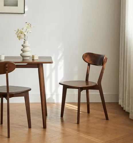 Miniatura 17 de Sillas de Comedor de Roble, Sillas de Cocina, Silla de Comedor Moderna de Madera Maciza 100% con Respaldo Curvo, Silla de Comedor para Cocina, Sala