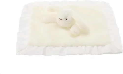 Miniatura 5 de Apricot Lamb Manta de seguridad suave de animales de peluche, conejo blanco, manta de personaje para guardería, manta de lujo para acurrucarse