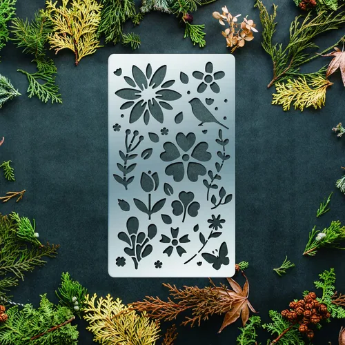 Miniatura 8 de BENECREAT 4 plantillas de metal con números del alfabeto de 4 x 7 pulgadas, plantilla de acero de 4 estilos para tallado de madera, dibujos