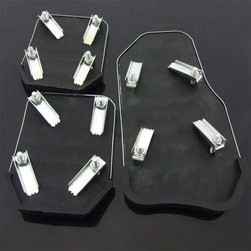 Miniatura 5 de uxcell Cubierta antideslizante para pedal de freno de embrague de gas de metal, color negro, plateado, 3