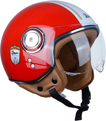 Miniatura 9 de Open Face Motorcycle Helmet for Adults,DOT Approved - Moped Half Vespa Retro Helmet with Anti-Scratch Visor for Men and Women