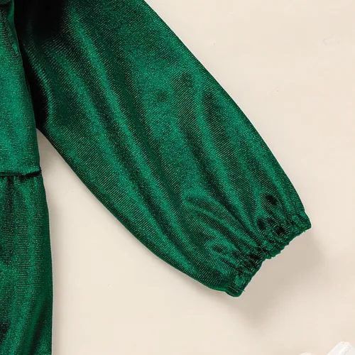 Miniatura 54 de GRNSHTS Ropa de primer cumpleaños para niña de terciopelo de un año de edad, mameluco de manga larga + diadema, 2 piezas de trajes de pastel