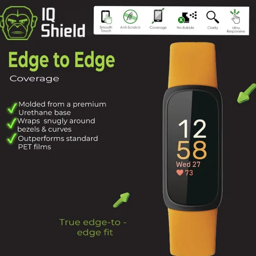 Miniatura 4 de IQShield Paquete de 6 protectores de pantalla para Fitbit Inspire 3, fácil de instalar, ultrafino, antiarañazos, antiburbujas, película de TPU