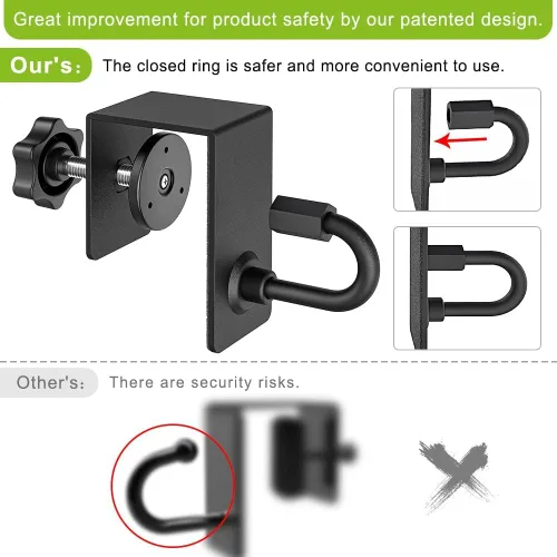 Miniatura 6 de Kipika Anclaje de puerta para bandas de resistencia, accesorio de anclaje de puerta resistente, anclajes de puerta para montaje de bandas de peso 1