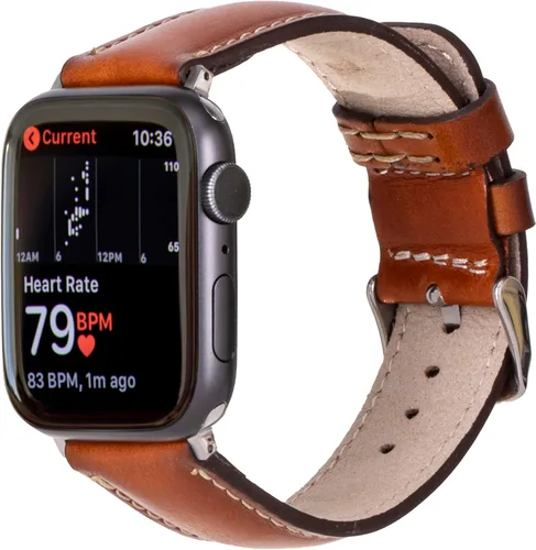 Miniatura 16 de HARDISTON Correas de reloj compatibles con Apple 38mm 40mm 41mm 42mm 44mm 45mm 49mm para hombres y mujeres, pulsera de cuero genuino hecha a mano