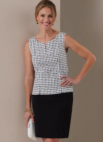 Miniatura 7 de Butterick Palmer/Pletsch - Kit de patrón de costura semiajustada para tops de Misses', código de diseño B6925, tallas 16-18-20-22-24
