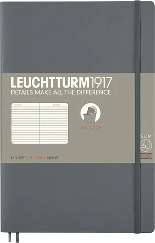 Miniatura 25 de LEUCHTTURM1917 - Cuaderno de tapa blanda de tapa blanda B6+ - 123 páginas numeradas para escribir y escribir en diario (Doted, Sage)