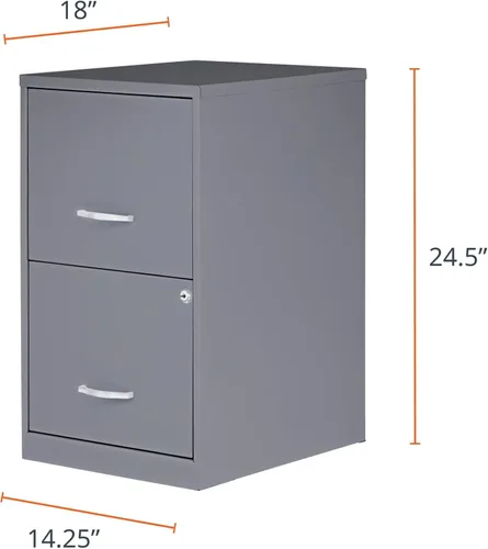 Miniatura 3 de NuSparc - Archivador de 2 cajones con cerradura Construcción de acero premontada Diseño que ahorra espacio, perfecto para el hogar y oficina