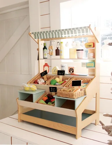 Miniatura 3 de Tender Leaf Toys - General Stores - Juego de juguetes para niños - Hermoso puesto de mercado con estantes juego de simulación para niños mayores