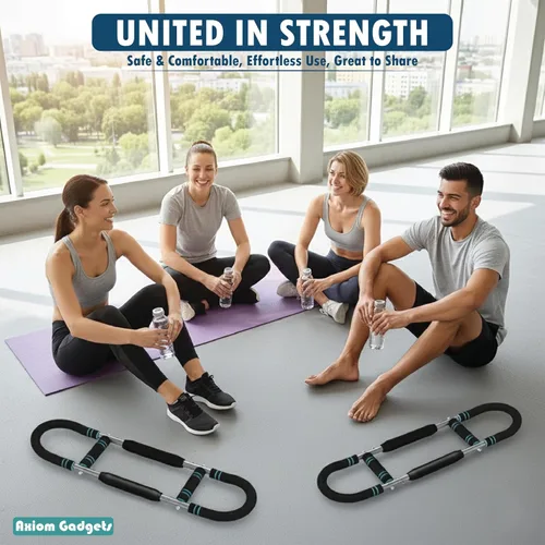 Miniatura 7 de Entrenador giratorio de brazo ajustable, barra de potencia de 40 a 130 libras para fuerza superior del cuerpo, equipo de entrenamiento portátil