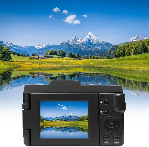 Miniatura 3 de Cámara digital de 1080p para fotografía, mini cámara de vlogging con pantalla grande HD de 2.4 pulgadas, zoom digital de 16x, lente desmontable
