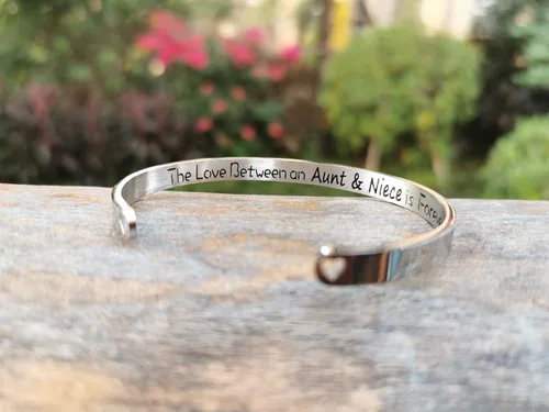 Miniatura 22 de Pulseras inspiradoras para abuela, mamá, hija, sobrina, tía, grabado, mensaje oculto, pulsera de acero inoxidable, corona de cumpleaños, joyería