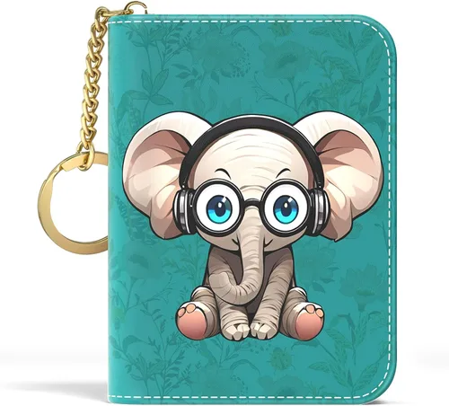Miniatura 11 de Aiawoxc - Tarjetero para Tarjetas de Crédito para Mujer, Pequeño Organizador de Tarjetas de Negocios de Cuero Delgado con RFID, Cremallera