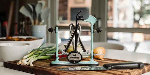 Miniatura 4 de Warthog V-Sharp A4 - Afilador de cuchillos, ideal para cocineros caseros, pescadores, cazadores, varillas de diamante, ángulos ajustables, marco