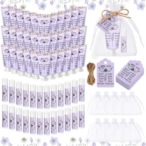 24 juegos de regalos de graduación cristiana, crema de manos y bálsamo labial, regalos de agradecimiento para profesores, versículo de la Biblia,