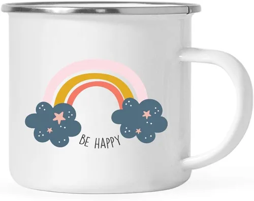 Miniatura 11 de Andaz Press Taza de chocolate caliente de acero inoxidable para niños, 11 onzas, perezoso arcoíris azul, paquete de 1, para niños, ideas