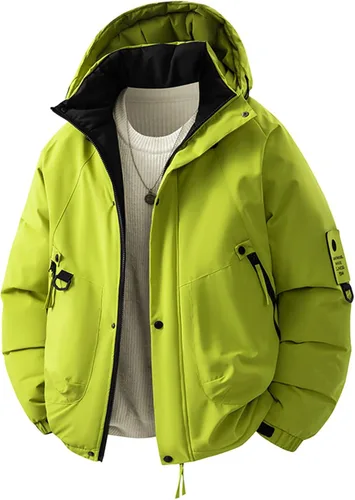 Chaqueta de snowboard para hombre, impermeable, con aislamiento, para invierno, con capucha, ropa de montaña, con forro polar, carga de trabajo