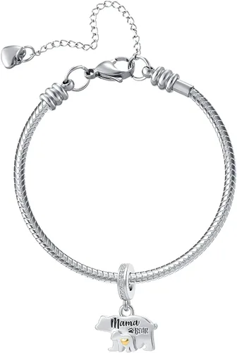 Miniatura 2 de GMXLin Dijes de animales para mujer, diseño de elefante, panda, mamá oso