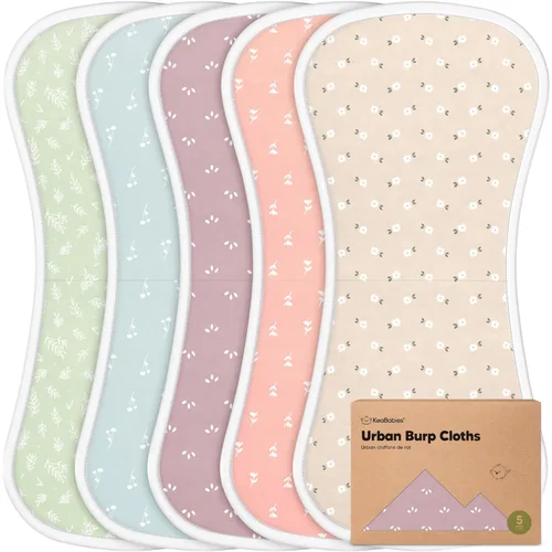 Paños orgánicos para eructos para bebés niños y niñas, paquete de 5 paños de algodón súper absorbentes para bebés, trapos suaves y afelpados para