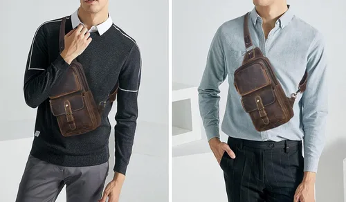 Miniatura 7 de Le'aokuu Al aire libre Casual Viaje Senderismo Crossbody Pecho Sling Bag Rig Una Correa De Hombro Bolso Mochila 1315
