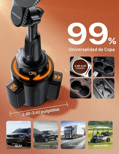 Miniatura 6 de Miracase Soporte de coche MagSafe [magnético fuerte] 2026 soportes de teléfono manos libres para tu automóvil, soporte universal para teléfono