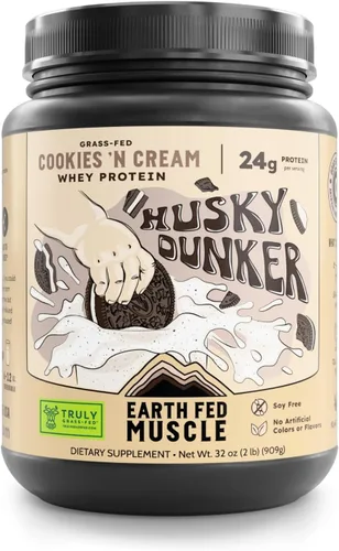Miniatura 22 de Earth Fed Muscle Power Couple Mantequilla de Maní Chocolate Aislado de Proteína de Suero Verdaderamente Alimentado con Pasto - Certificado NSF. Sin