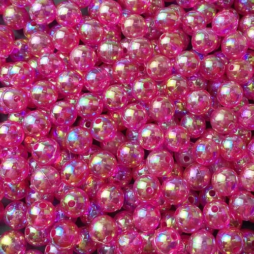 Miniatura 16 de 1000 piezas de cuentas redondas de acrílico de 6 mm, colores AB, cuentas espaciadoras redondas para aretes, pulseras, collares, llaveros, joyería