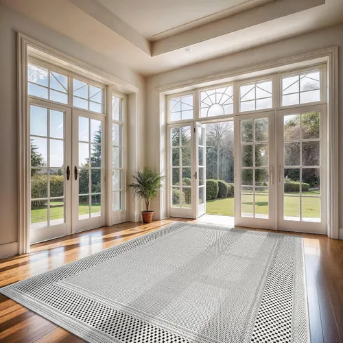 Miniatura 32 de CAMILSON Easy Alfombra de yute, 2 x 3 pulgadas, interiores y exteriores, fibra gris oscuro, para sala de estar, patio y cocina, diseño tejido