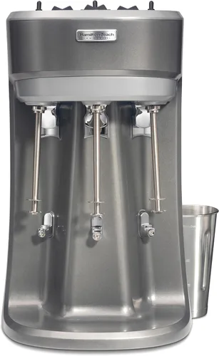 Hamilton Beach Commercial Mezclador comercial de bebidas de triple husillo HMD400R, motores universales de 3 velocidades, operación manos libres,