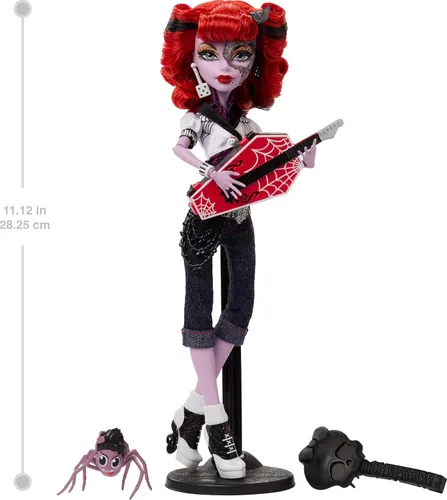 Miniatura 8 de Monster High Muñeca Boo-riginal Creeproduction, reproducción coleccionable de Operetta con soporte para muñeca, diario y araña mascota Memphis