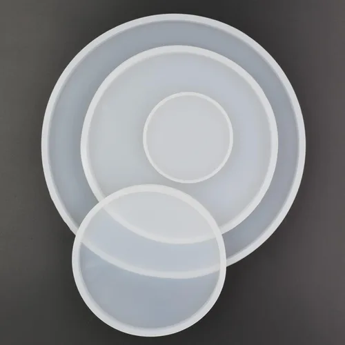 Miniatura 3 de Molde epoxi de forma redonda de 4 unidades de diámetro 7.1 in, 5.1 in, 3.9 in, 2.4 in redondo grande y pequeño Coastr DIY molde de silicona