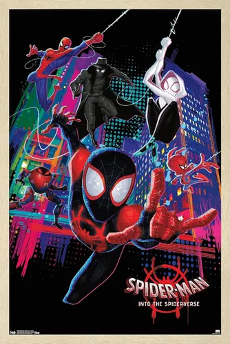 Miniatura 5 de Trends International Marvel Spider-Man - Póster de pared con texto en inglés "Into The Spider-Verse", 22.375 x 34 pulgadas, versión premium sin marco