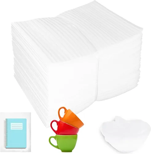 50 paquetes de 6'x8' Bolsas de espuma acolchada, suministros de mudanza para platos, espuma de embalaje para platos y tazas, papel de embalaje para