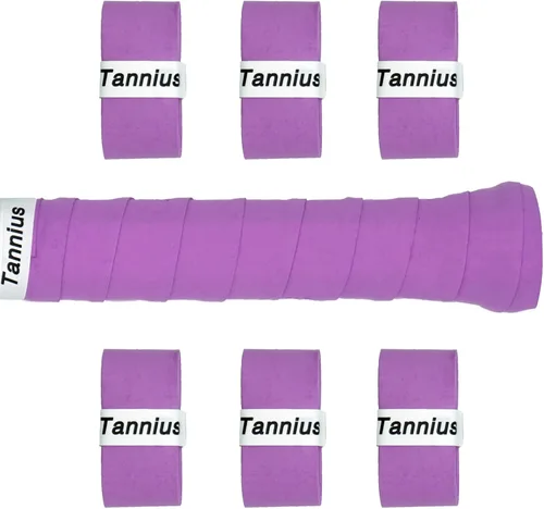 Miniatura 11 de Cinta de agarre para raqueta de tenis, paquete de 6 empuñaduras de tenis, absorbente y mejorada para raqueta de tenis Verde