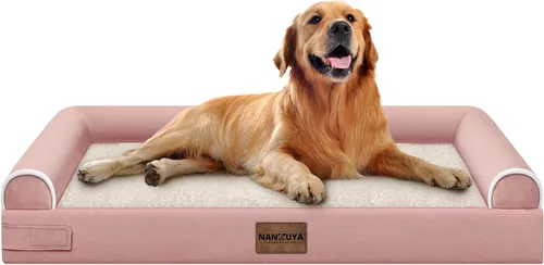 Miniatura 30 de Cama ortopédica lavable para perros medianos y grandes: cama con cojines de apoyo para perros medianos y grandes, cama impermeable de espuma tipo