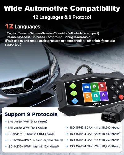 Miniatura 3 de Herramienta de diagnóstico OBD2, escáner OBD2 profesional ZEXMTE con flujo de datos, modo 6, modo 8 y preparación I/M, lector de código mejorado