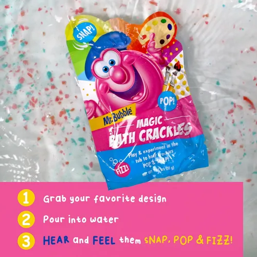 Miniatura 2 de Mr. Bubble Magic Bath Crackles, divertido de añadir al baño de burbujas para hacer que la hora del baño sea emocionante para los niños