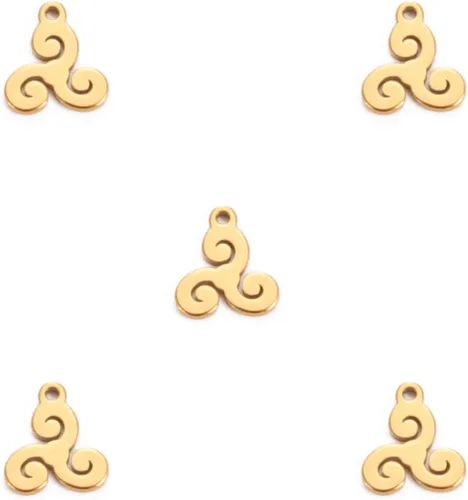 Miniatura 10 de kkjoy 5 dijes de acero inoxidable para hacer joyas y manualidades, varios colgantes pequeños, suministros de manualidades, accesorios para pulseras