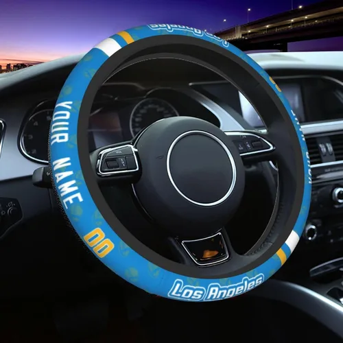 Miniatura 25 de Cleveland - Fundas personalizadas para volante de fútbol, con nombre y número, antideslizantes y absorbentes de sudor, accesorios para automóviles