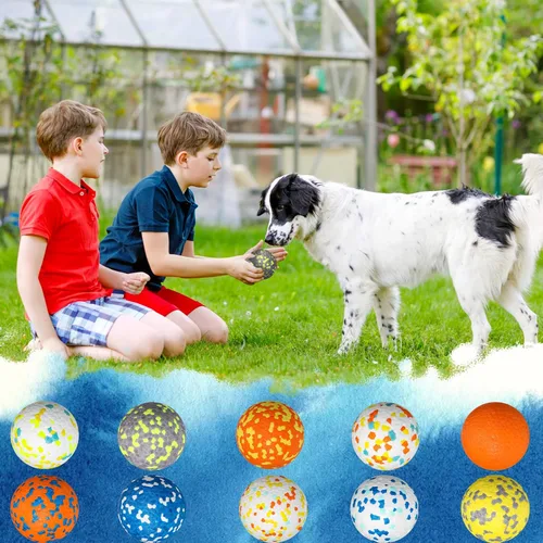 Miniatura 5 de Lenwen Pelotas de tenis para perros, 10 unidades, para masticadores agresivos, interactivas para el aburrimiento de cachorros grandes, medianos