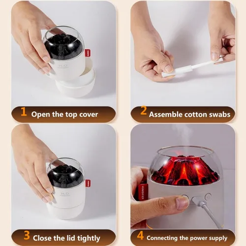 Miniatura 6 de Mini humidificador portátil, pequeña niebla fría, humidificador personal de escritorio para dormitorio de bebé, viajes, oficina, hogar, 2 modos