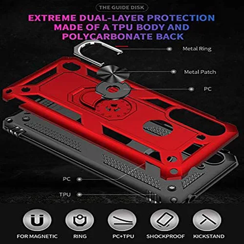 Miniatura 5 de Funda para Xiaomi Redmi 9 de 6.53 pulgadas con protector de pantalla de vidrio templado [2 unidades], híbrida resistente de doble capa
