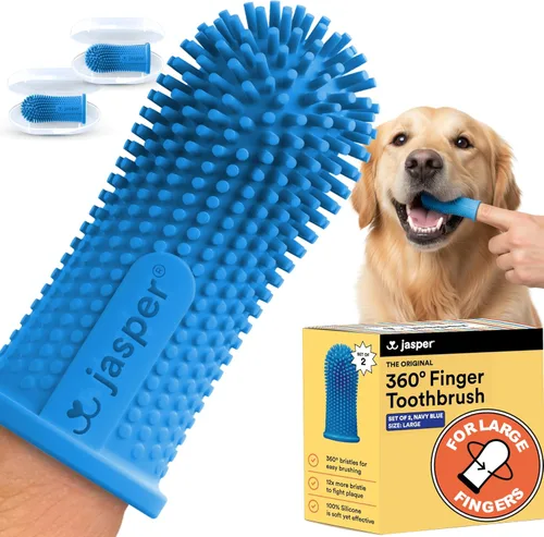 Miniatura 13 de Jasper Cepillo de dientes para perros, kit de cepillado de dientes de perro de 360 grados, cepillo de dientes para gatos, kit de cuidado dental