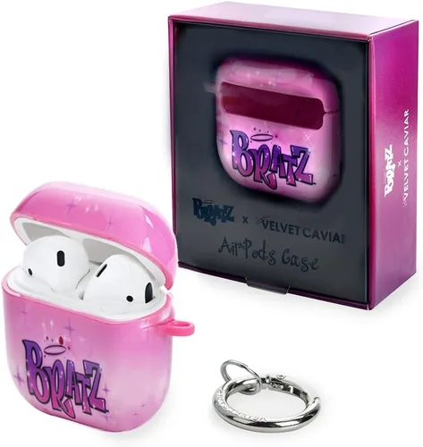 Miniatura 5 de Velvet Caviar Funda compatible con AirPods de 2ª y 1ª generación, bonita funda protectora dura para mujeres, aerógrafo rosa Bratz Angelz Aerógrafo