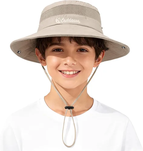 Miniatura 24 de Zando Sombrero de sol para niños al aire libre, UPF 50+, impermeable, sombrero de pescador para niños y niñas, ala ancha, resistente al viento