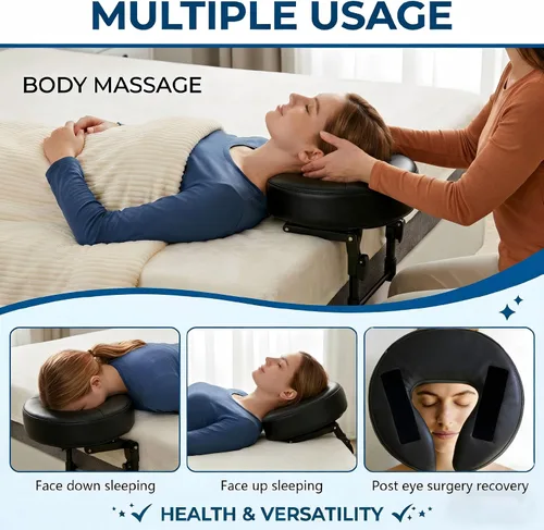 Miniatura 2 de Reposacabezas de masaje para cama, colchón para el hogar, kit de masaje ajustable de 18 pulgadas de altura, soporte para cabeza de spa, soporte