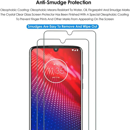 Miniatura 4 de Protector de pantalla transparente para Motorola Moto Z4 HD, vidrio templado, 2 unidades, dureza 9H, antiarañazos, protector de pantalla templado